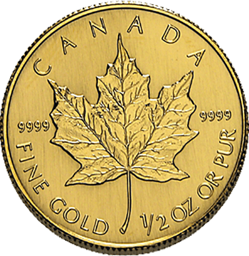 Maple Leaf 1/2 Unze Gold
